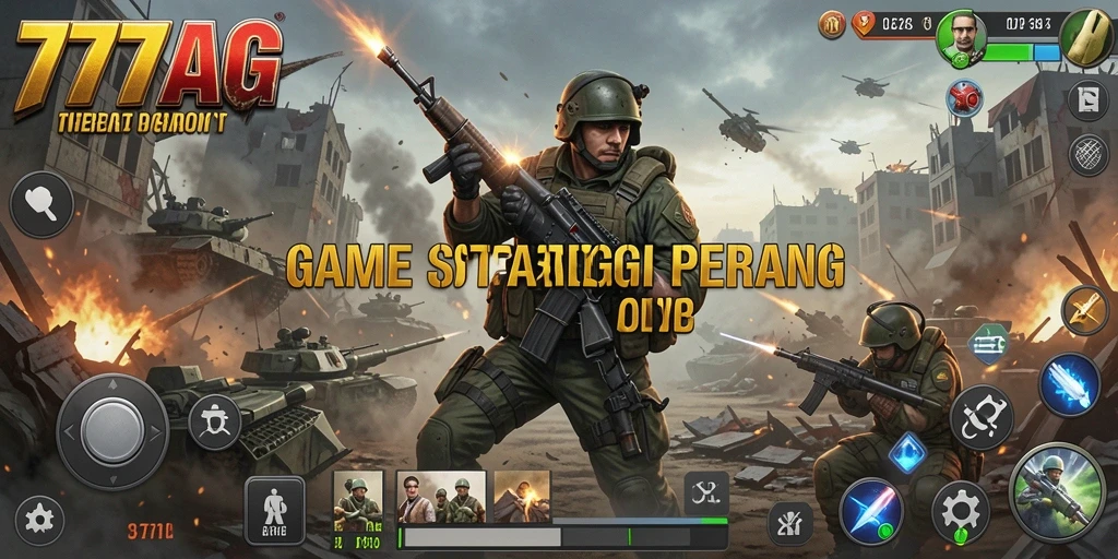 Screenshot gameplay 777AG menunjukkan pertempuran epik antara pasukan dengan tampilan grafis yang menakjubkan.
