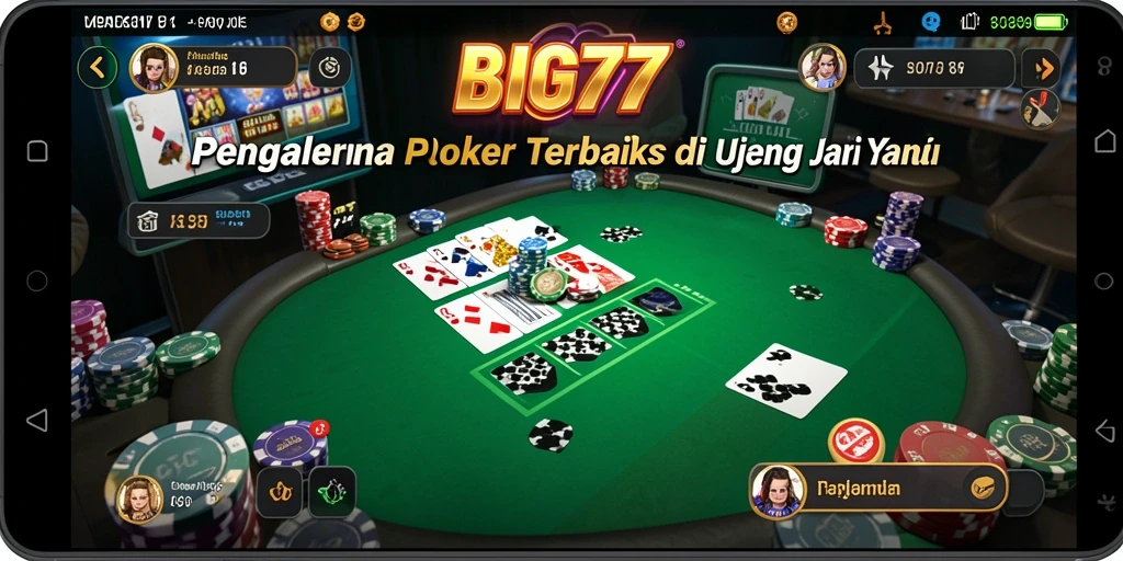 Gameplay seru di BIG77 dengan suasana kompetitif Poker.