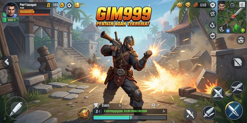 Tampilan aksi menegangkan dalam gameplay Battle Royale.