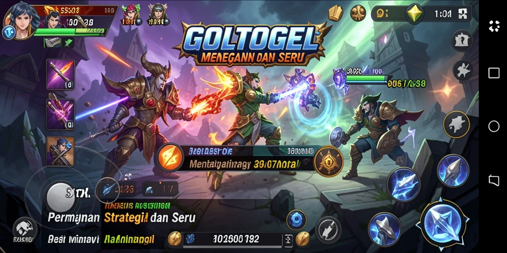Screenshot GOLTOGEL menunjukkan aksi gameplay yang menegangkan dan strategis.