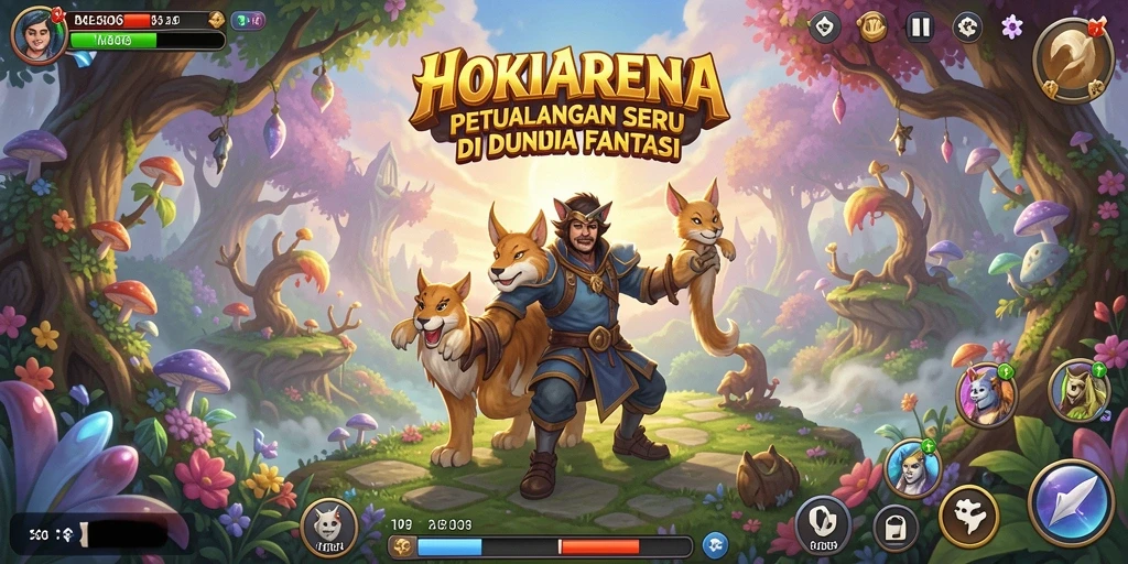 Tampilan gameplay HOKIARENA dengan petualangan seru dan grafik memukau.