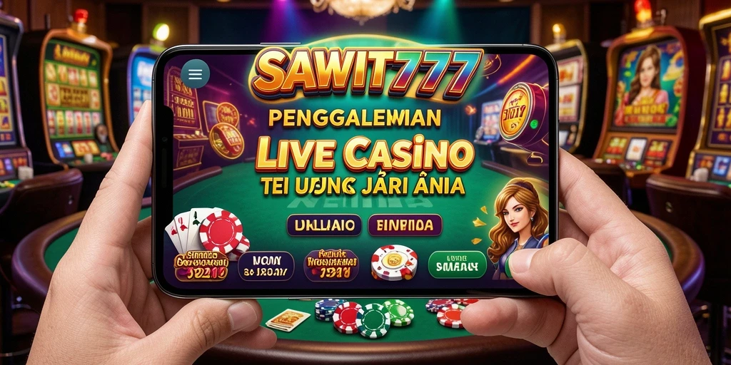 Menampilkan dealer langsung di SAWIT777 dalam sesi Live Casino yang seru.